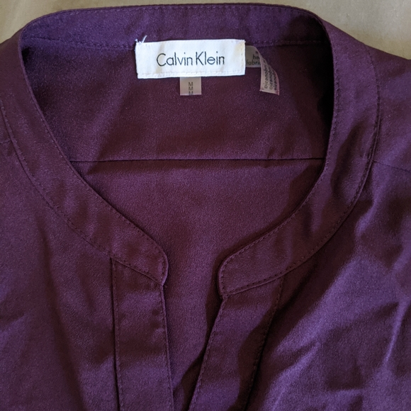 Calvin Klein Maroon Blouse - Picture 2 of 3
